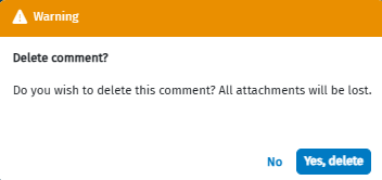delete reply popup